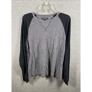 Banana Republic Pima Gray Men's Long Sleeve Pullover Shirt Size Medium